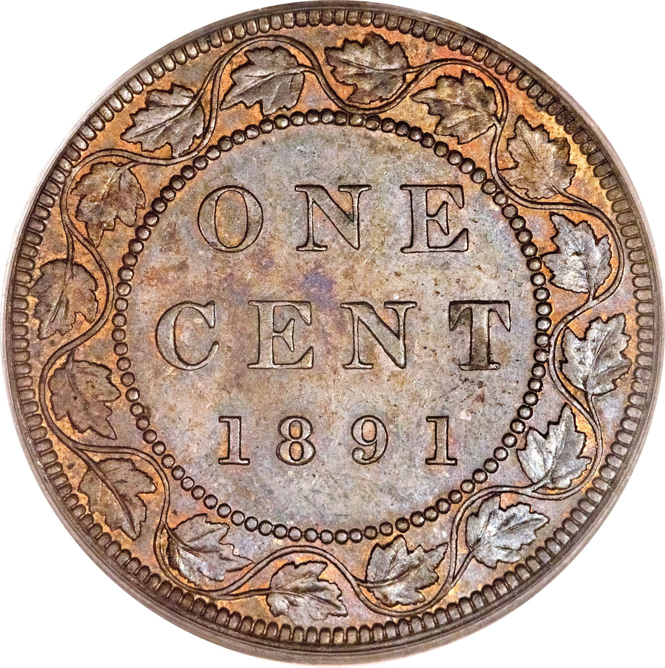 Canada | 1 Cent Coin | Bronze | Wreath | KM:7 | 1876-1901