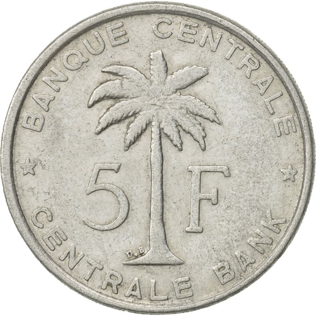 Belgian Congo | 5 Francs Coin | Palm tree | Km:3 | 1956 - 1959