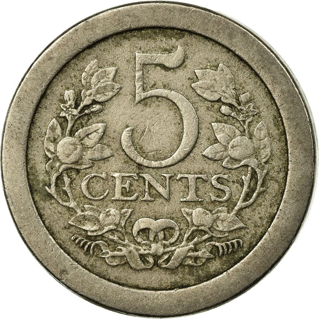 Netherlands | 5 Cents Coin | Copper-nickel | Crown | Wreath | KM:137 | 1907-1909