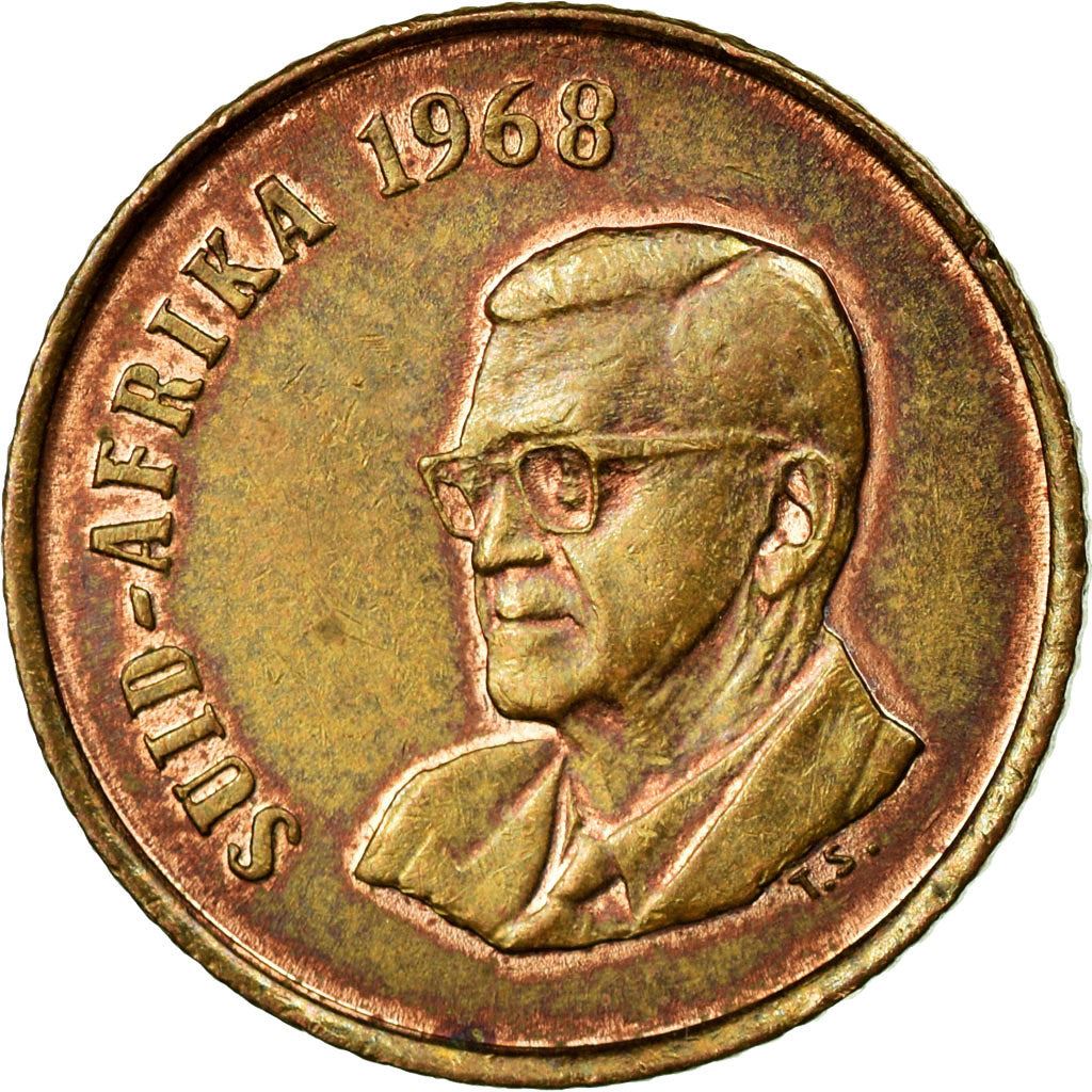 South Africa 1 Cent Coin | Charles Swart | Afrikaans Legend - SUID-AFRIKA | KM74.2 | 1968