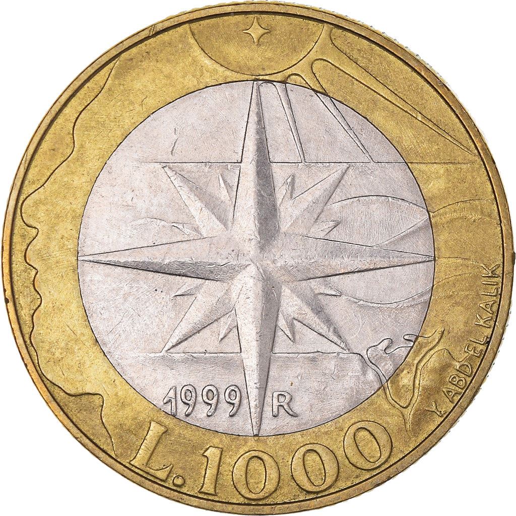 San Marino | 1000 Lire Coin | Ancient allegory | Km:395 | 1999