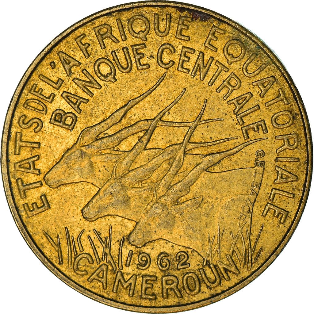 Central African States | 5 Francs Cfa Coin | Antelope | Crops | Km:1 | 1961 - 1962