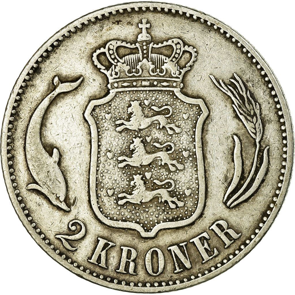 Denmark | 2 Kroner Coin | Christian IX | Km:798 | 1875 - 1899