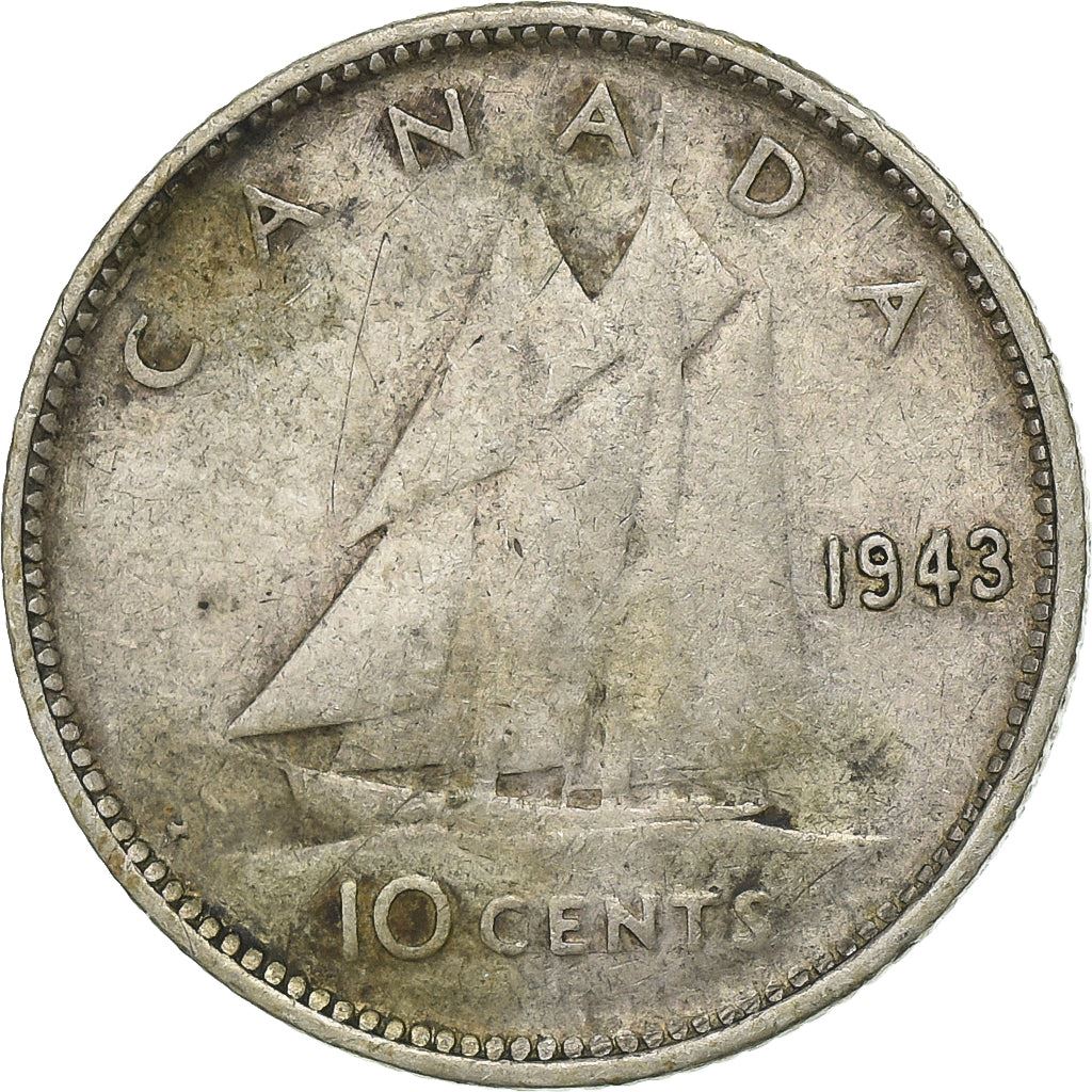 Canada | 10 Cents Coin | Silver | KM:34 | 1937-1947