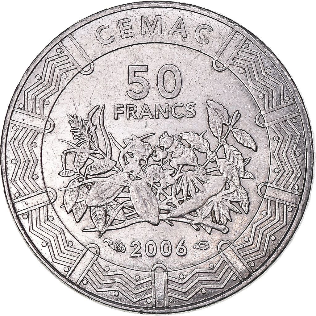 Central African States | 50 Francs Cfa Coin | Plants | Km:21 | 2006 - 2023