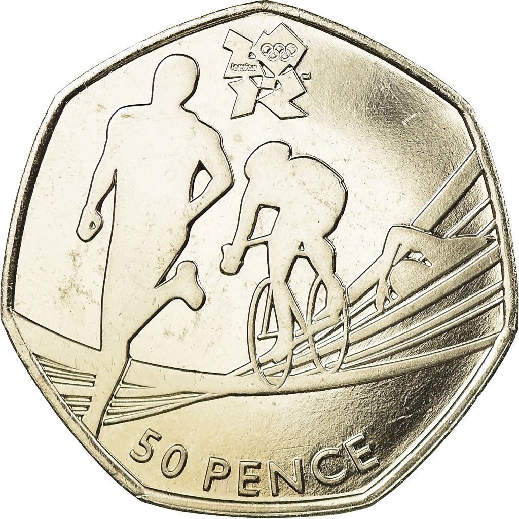 United Kingdom | 50 Pence Coin | Triathlon | KM:1173 | 2011
