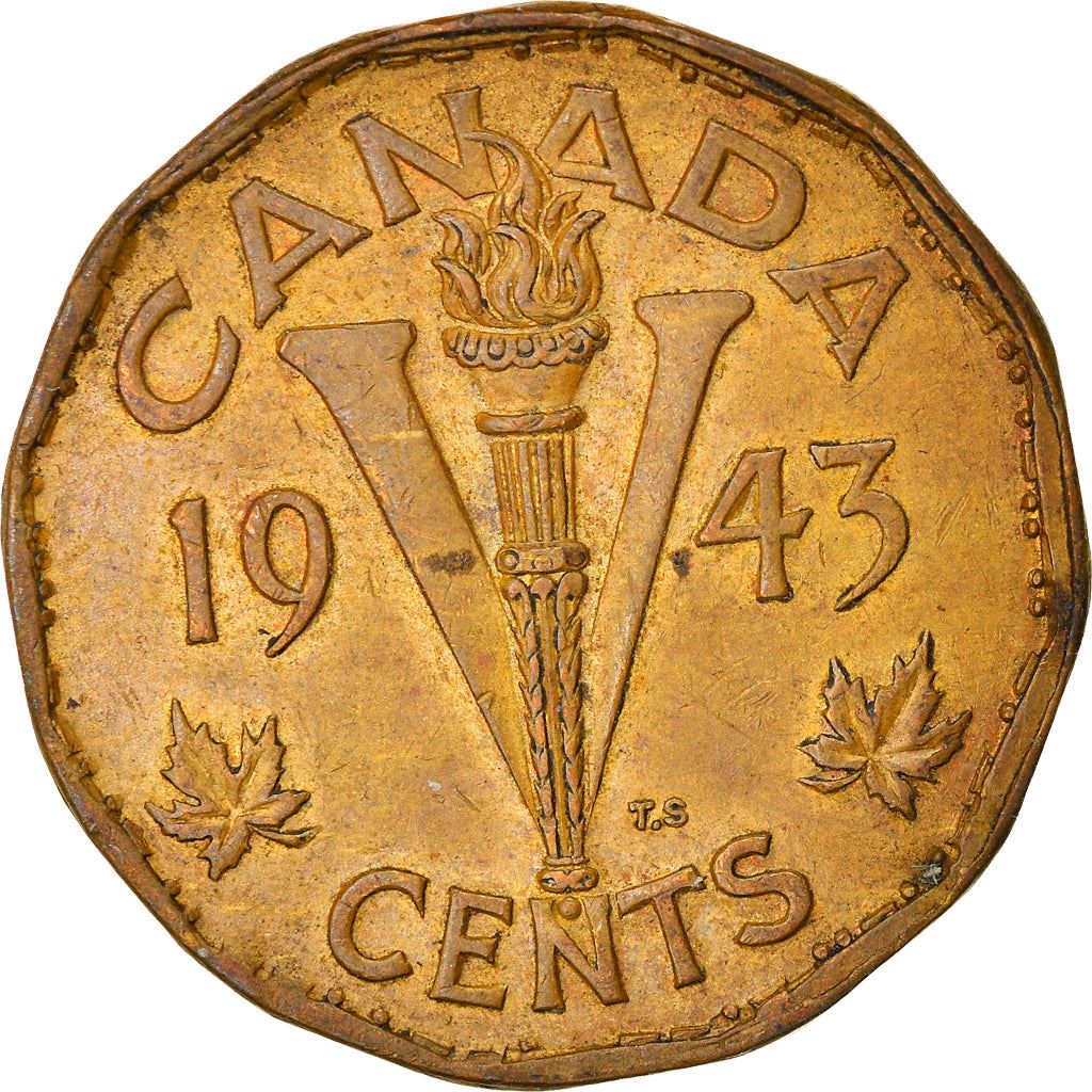 Canada | 5 Cents Coin | Tombac | KM:40 | 1943