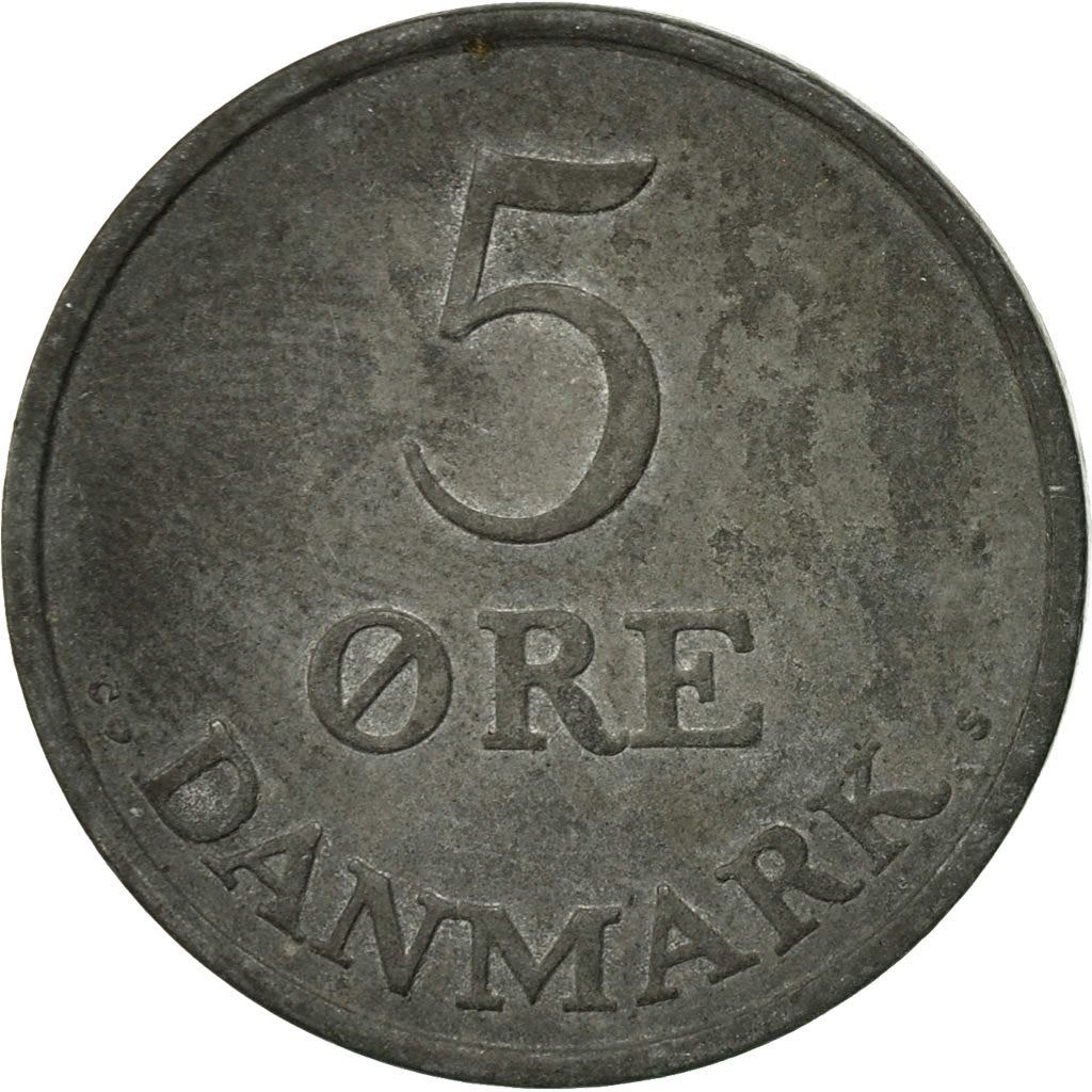 Denmark | 5 Ore Coin | Monogram | Km:843 | 1950 - 1964