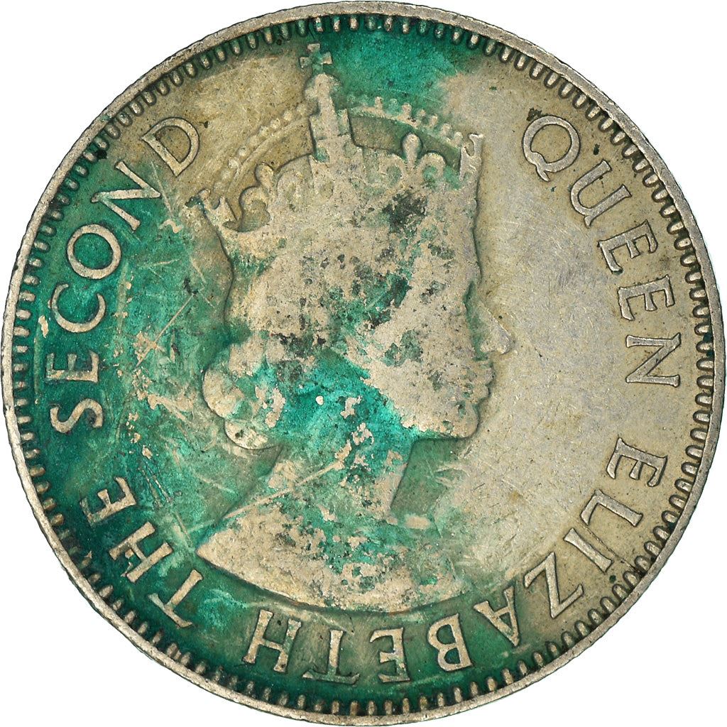 East Africa | 50 Cents Coin | Elizabeth II | Lion | Mountains | Km:36 | 1954 - 1963