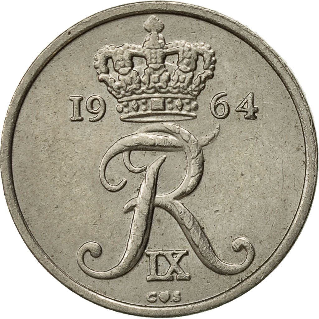 Denmark | 10 Ore Coin | Monogram | Km:849 | 1960 - 1972