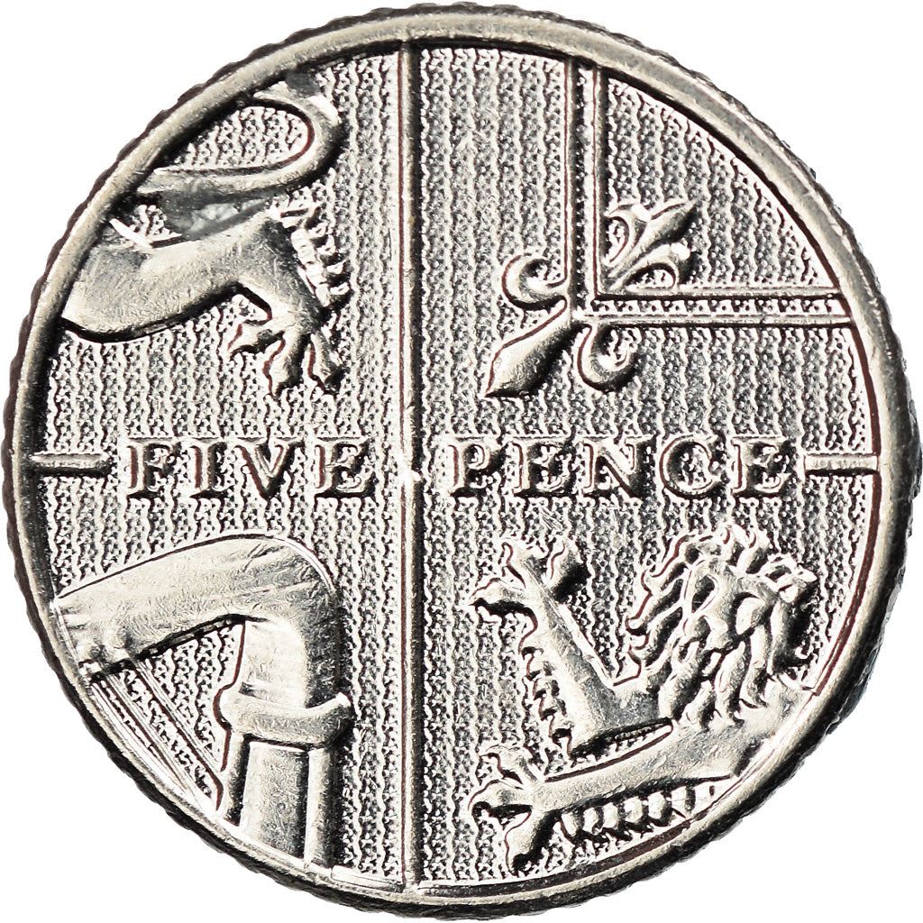United Kingdom | 5 Pence Coin | Elizabeth II | Km:1334 | 2015 - 2022