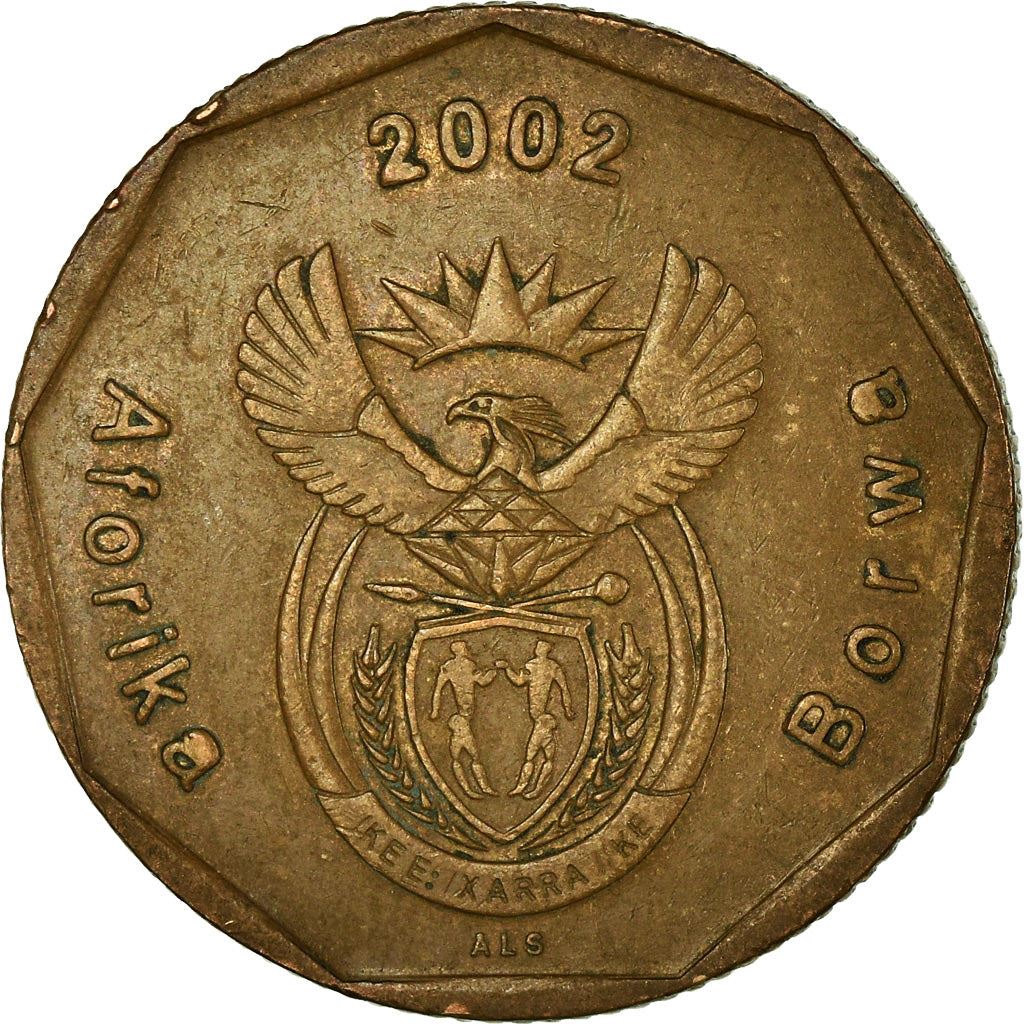 South Africa 50 Cents Coin | Football; Tswana Legend - Aforika Borwa | KM287 | 2002