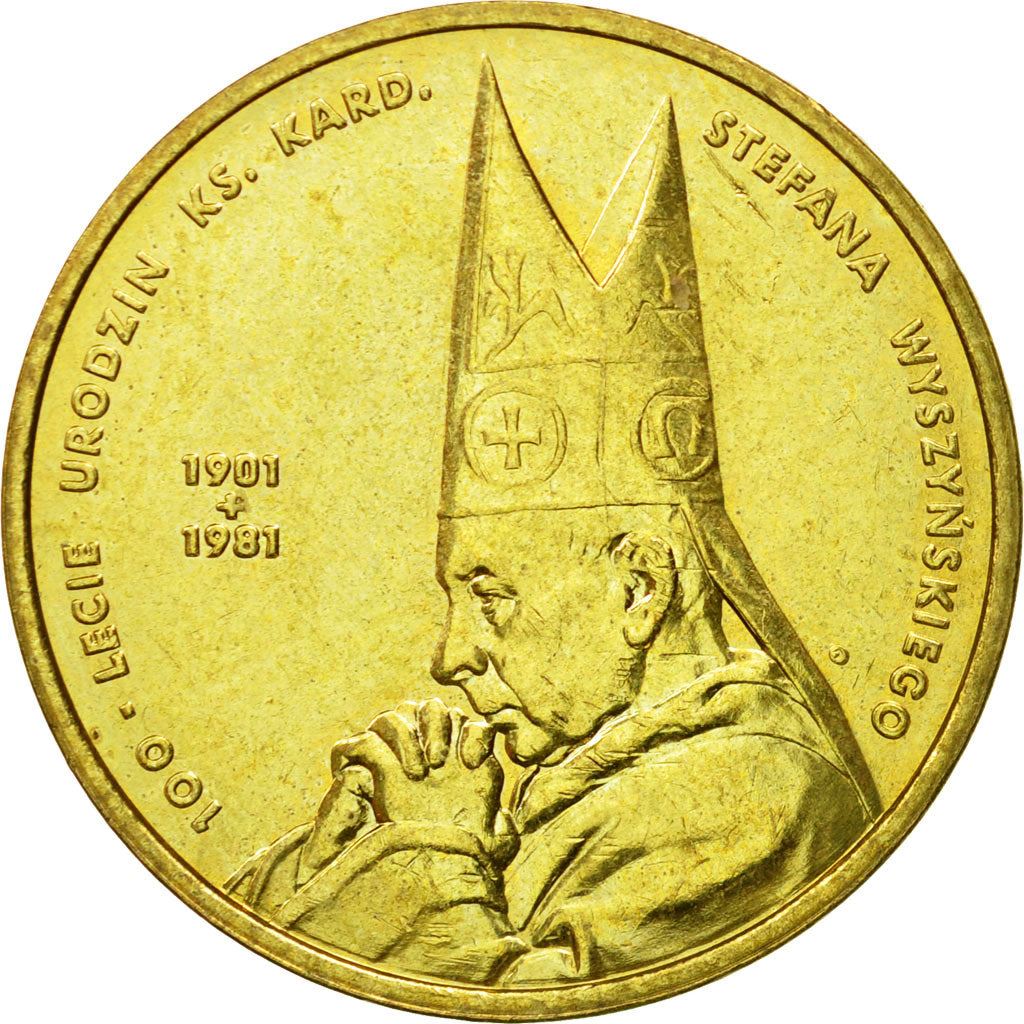 Poland | 2 Zlotys Coin | Cardinal Stefan Wyszyński | Y:418 | 2001