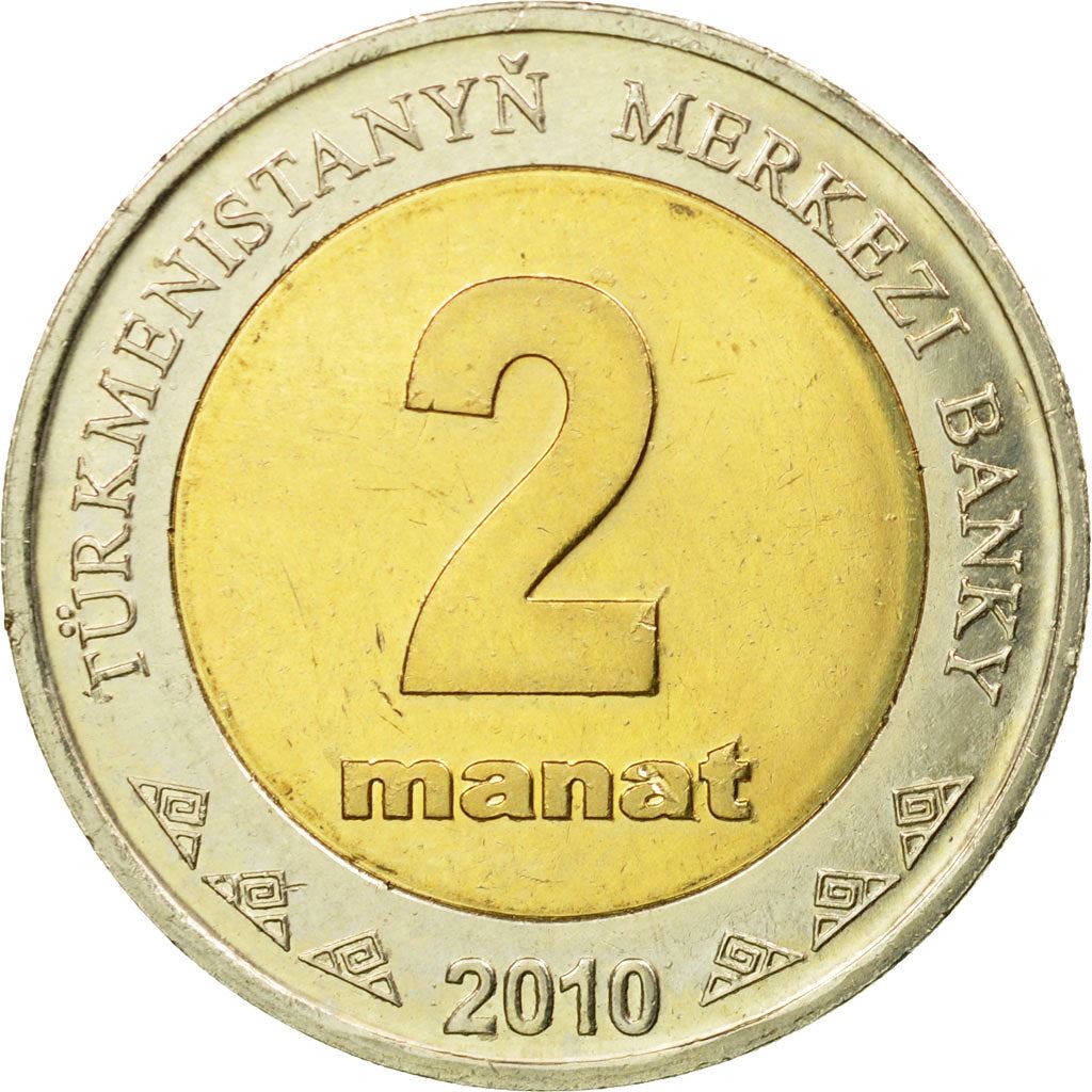 Turkmenistan 2 Manat Coin | Independence Monument | KM104 | 2010