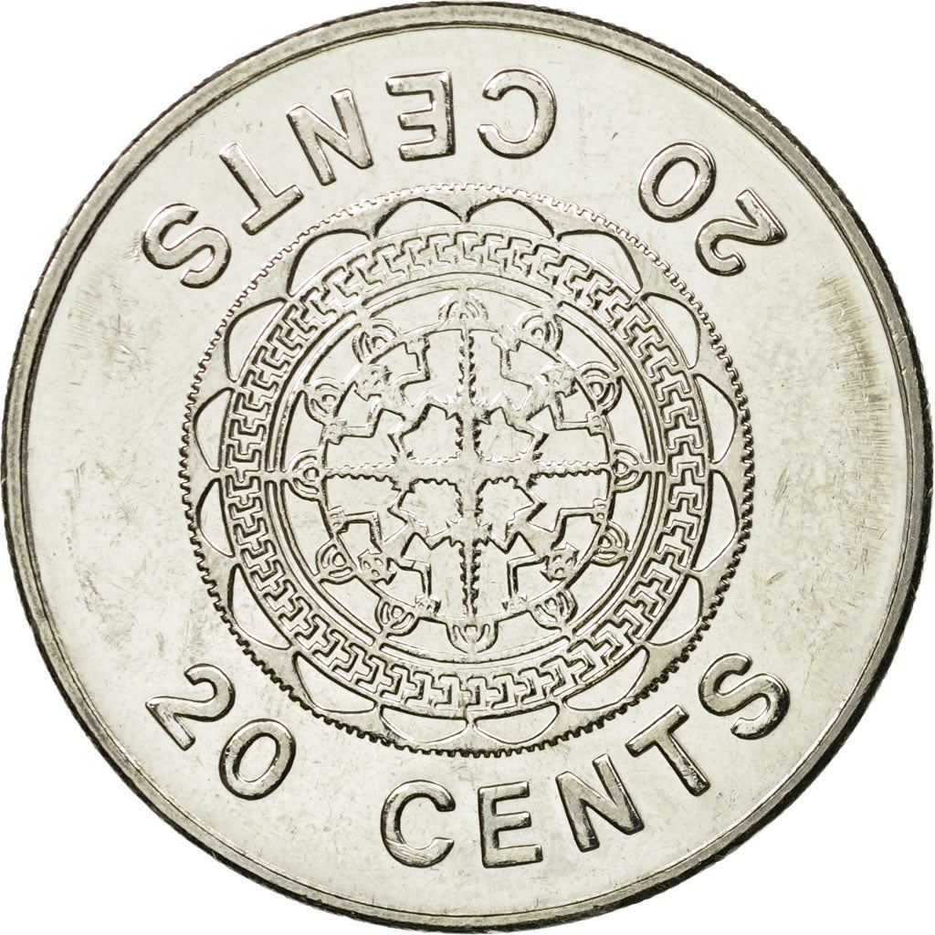 Îles Salomon | Pièce de 20 Cents | Elizabeth II | Pendentif Malaita | Km : 28 | 1987 - 2010