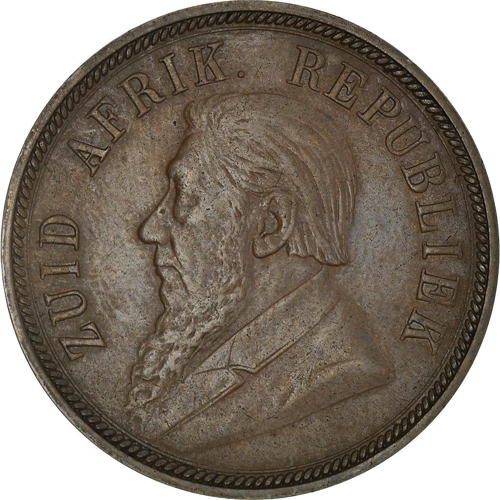 South African Republic | 1 Penny Coin | Lion | Marksman | Anchor | Wagon | Johannes Paulus Kruger | Km:2 | 1892 - 1898