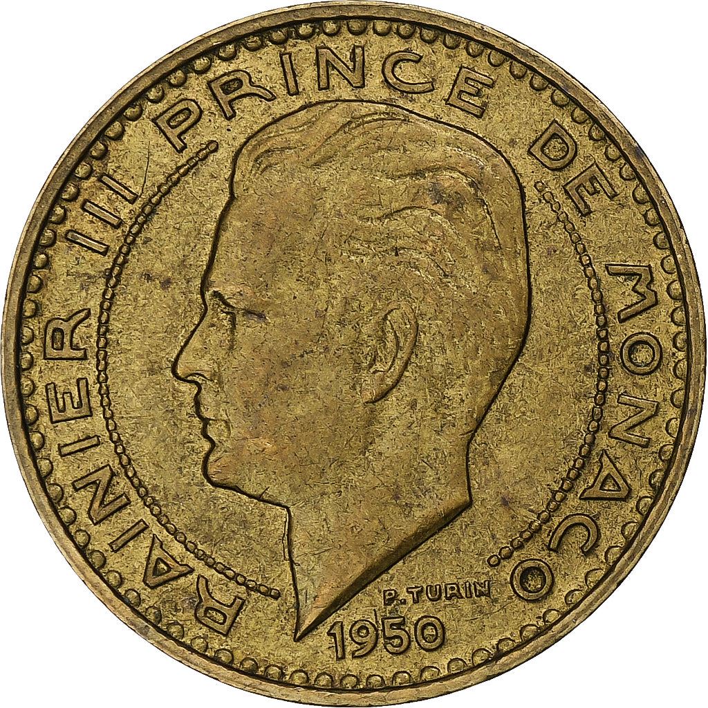 Monaco | 20 franc mynt | Rainier III | Km:131 | 1950 - 1951