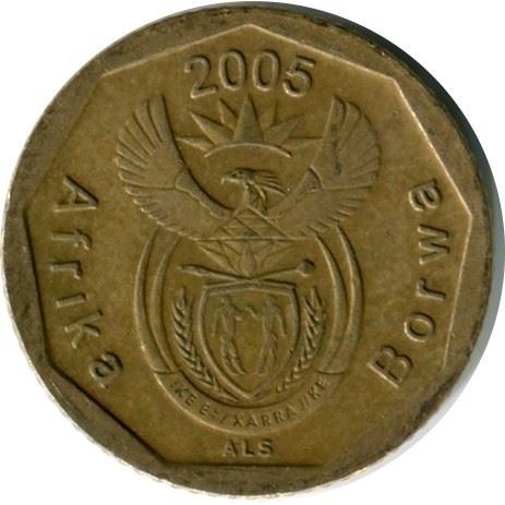 South Africa 10 Cents Sepedi/Sesotho Legend - Afrika Borwa Coin KM292 2005