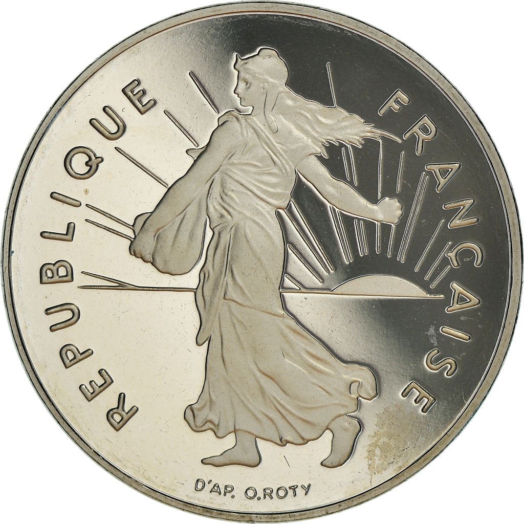 French 1 Franc Coin | Signature D'AP. O.ROTY | proof | KM925.2 | France | 1991 - 2001
