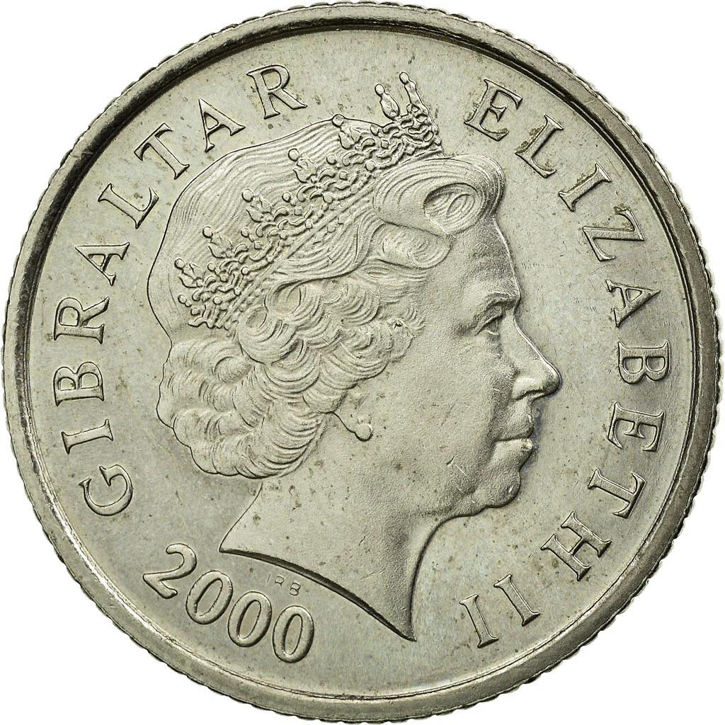 Gibraltar | Moneda de 10 peniques | Reina Isabel II | KM776 | 1998 - 2003