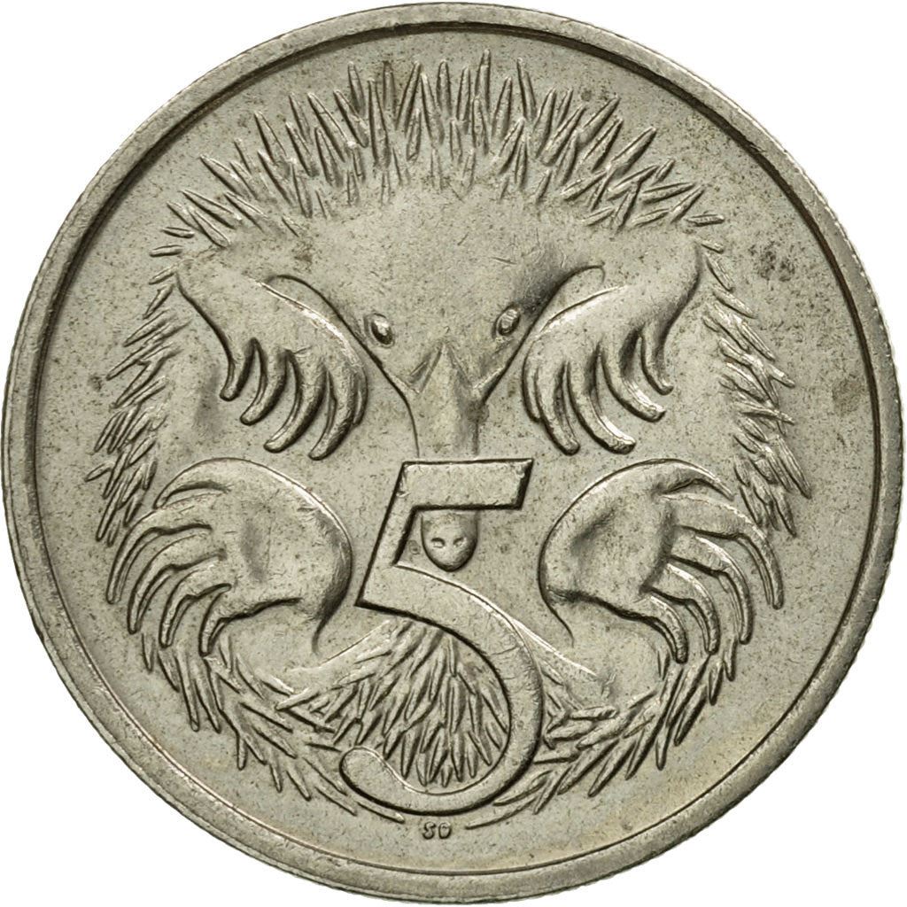 Australia | 5 Cents Coin | Echidna | Km:64 | 1966 - 1984