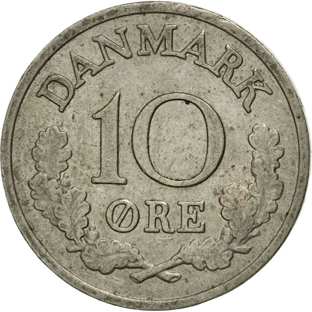 Denmark | 10 Ore Coin | Monogram | Km:849 | 1960 - 1972