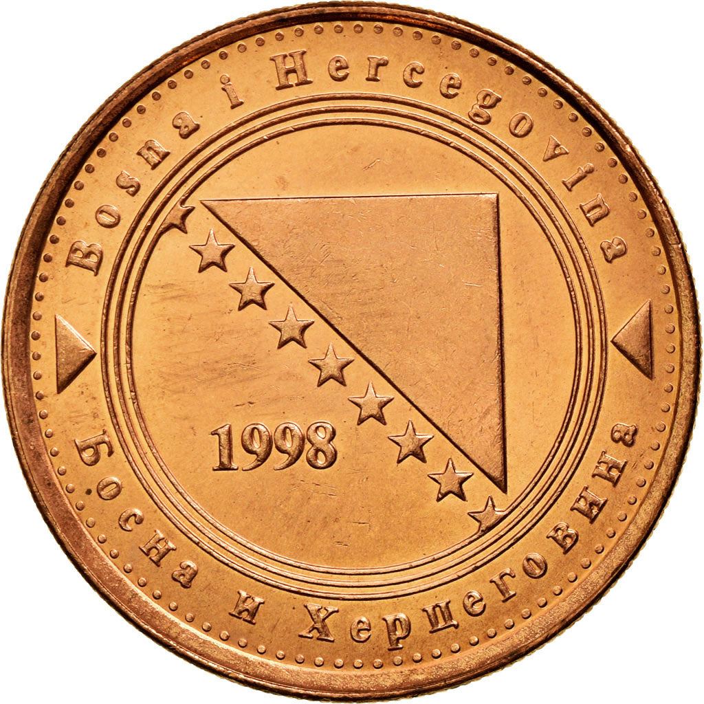 Bosnia and Herzegovina | 50 Feninga Coin | Map of Bosnia | Km:117 | 1998 - 2025
