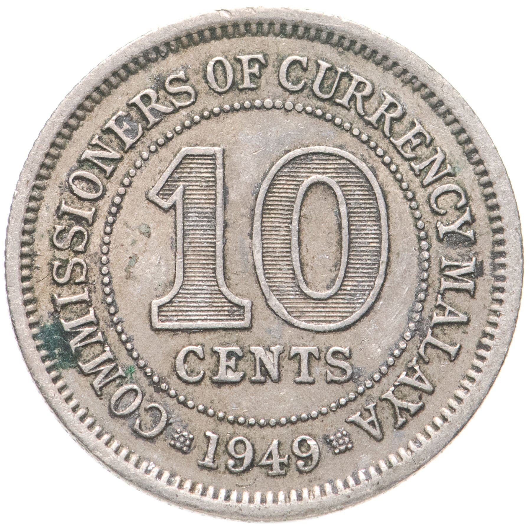 Malaya | 10 Cents Coin | George VI | Km:8 | 1948 - 1950