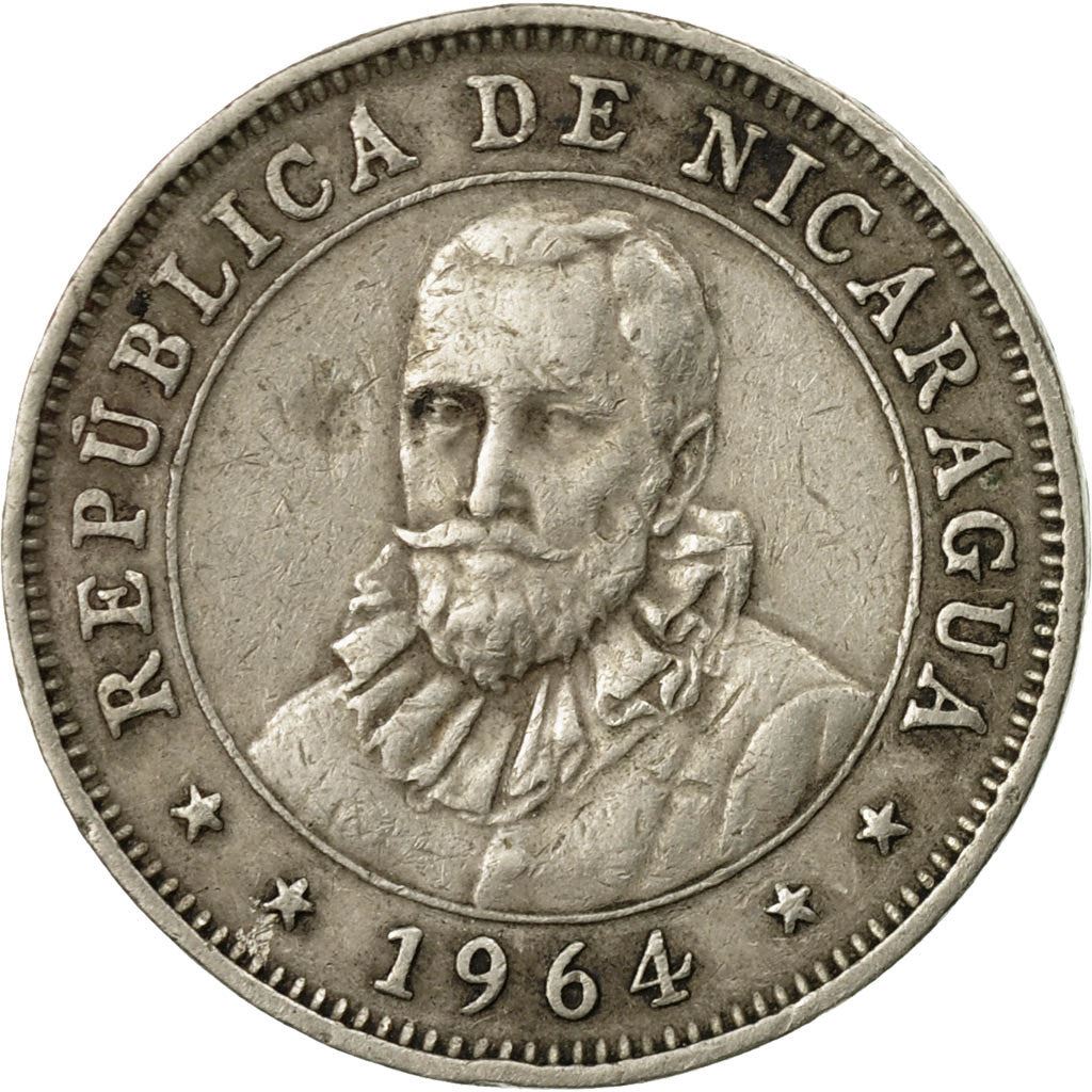 Nicaragua | 10 Centavos Coin | Explorer | Sun | Volcanos | Km:17.2 | 1962 - 1965