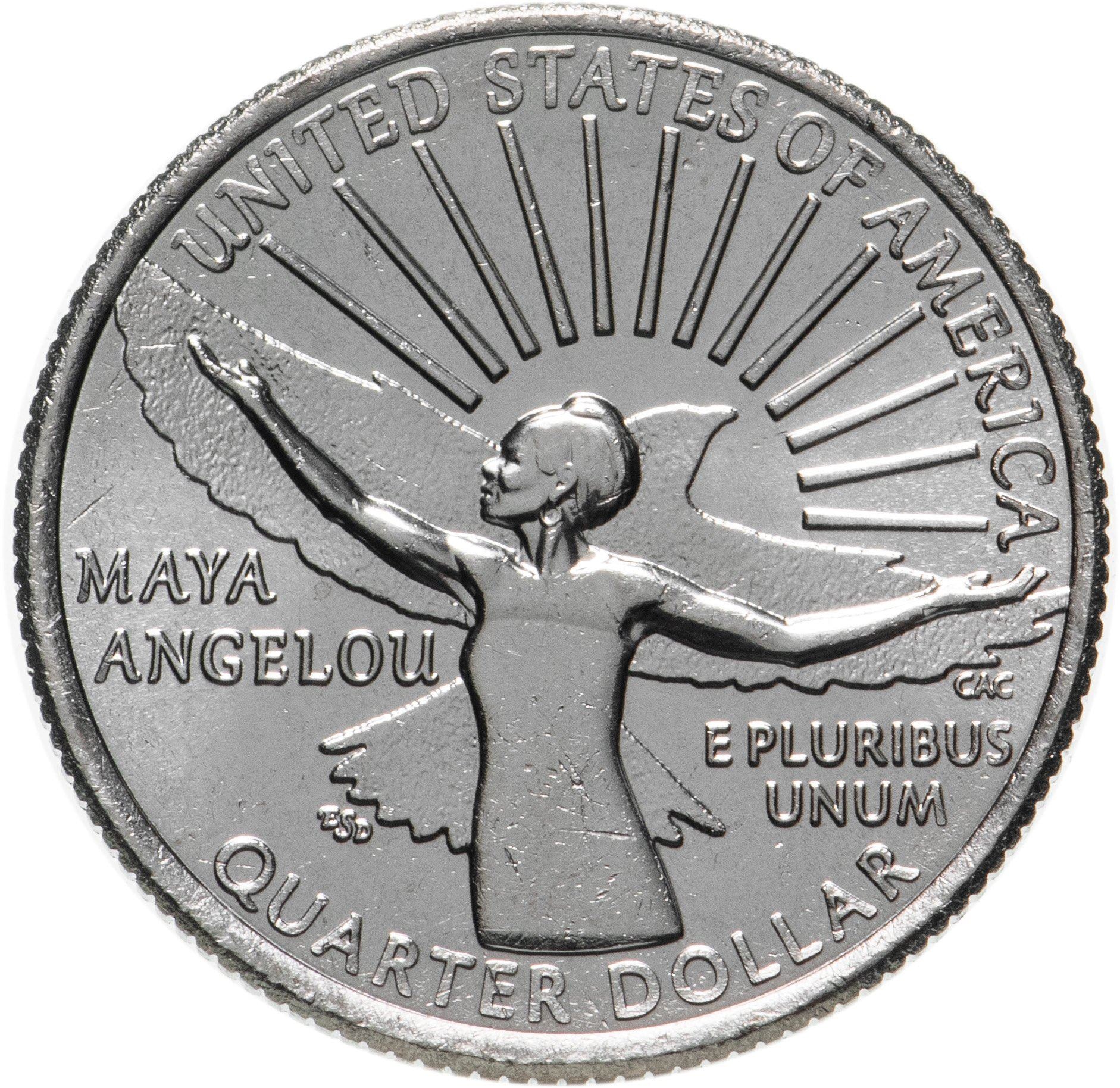 États-Unis | Pièce de 1/4 Dollar | Maya Angelou | KM : 766 | 2022