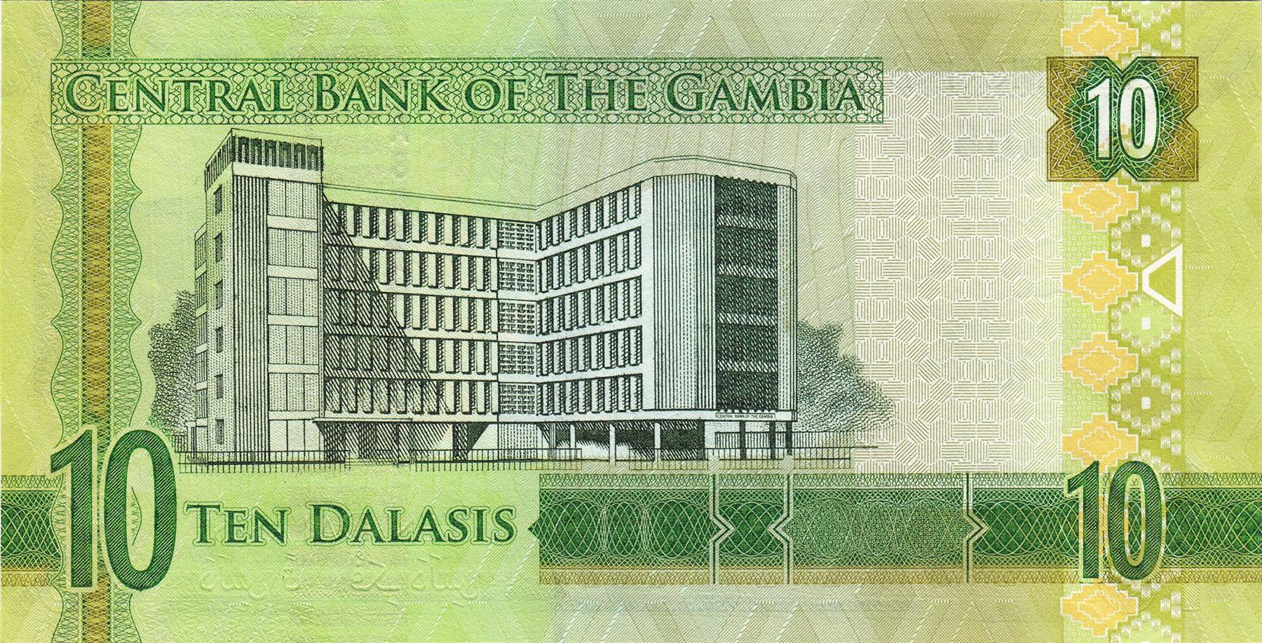 Gambia | 10 Dalasis Banknote | 2015 | Sacred Ibis | Central Bank
