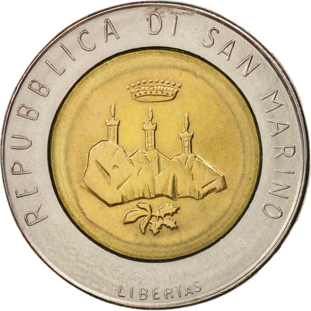 San Marino | 500 Lire Coin | Man with Computer | Km:195 | 1986