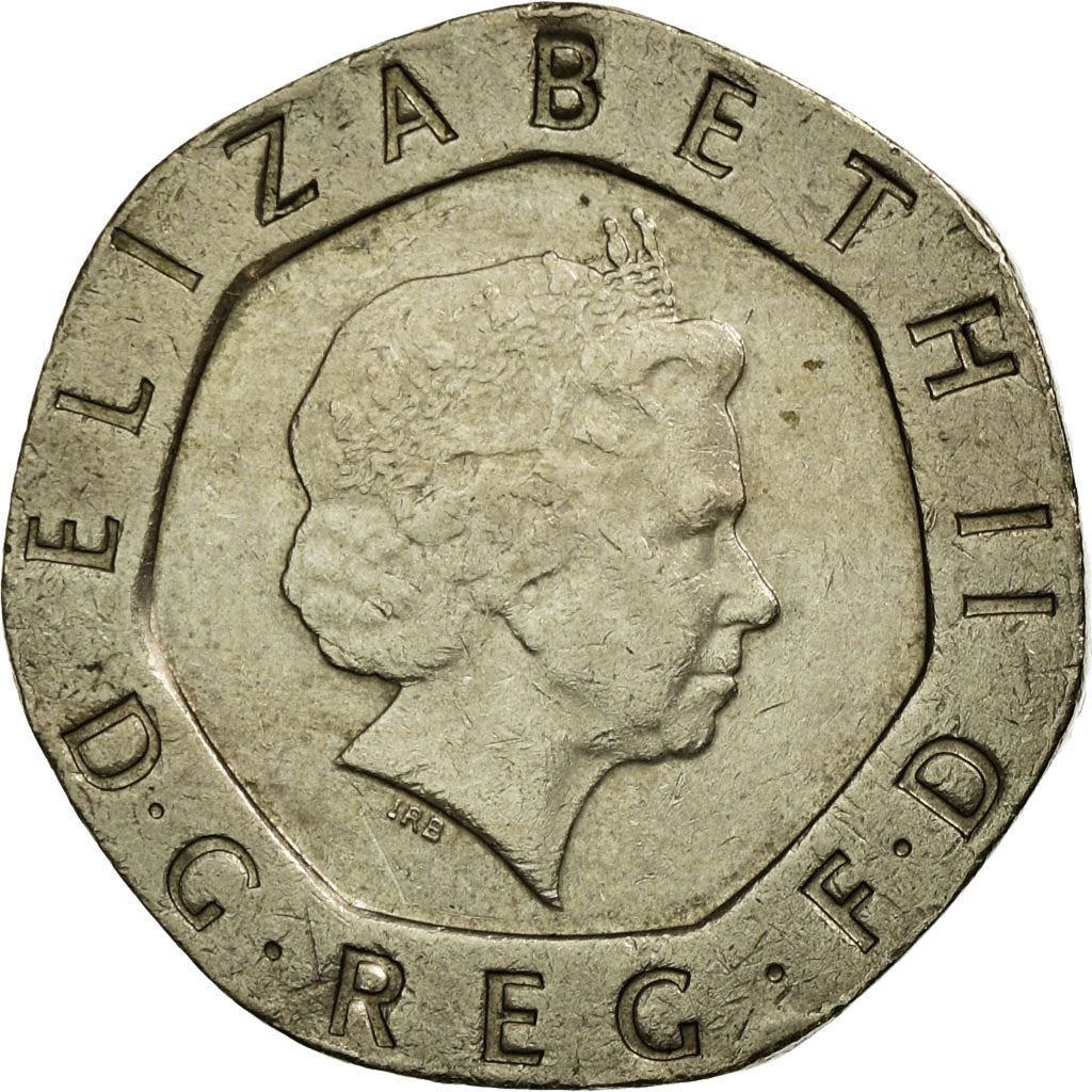 United Kingdom | 20 Pence Coin | Tudor Rose | Km:990 | 1998 - 2008