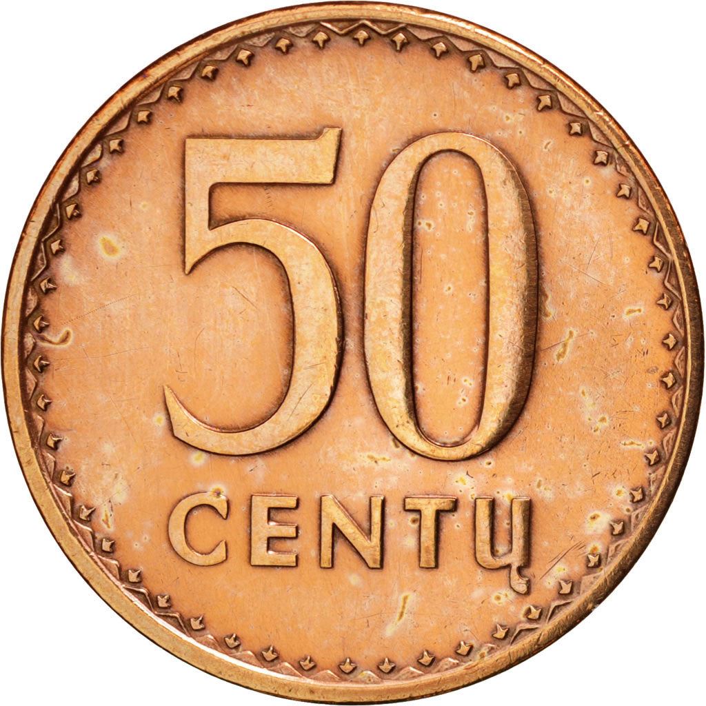 Lithuania | 50 Centų Coin | Bronze | Horse or equine | KM:90 | 1991