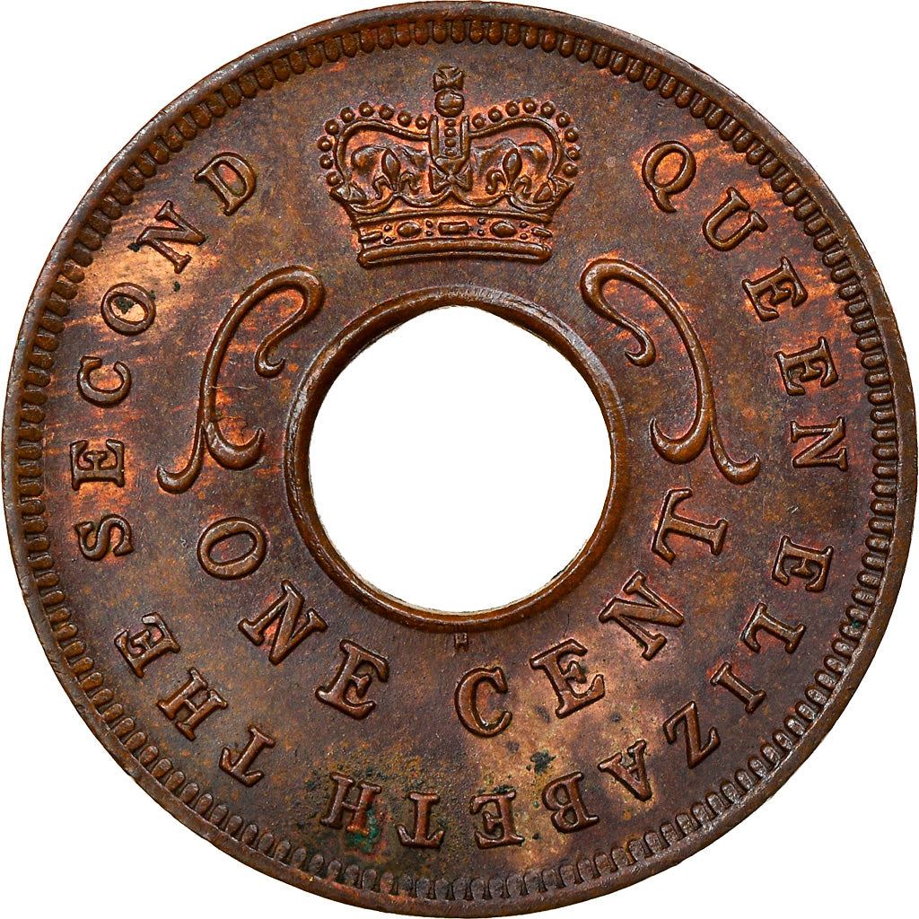 East Africa | 1 Cent Coin | Crown | Tusks | Km:35 | 1954 - 1962