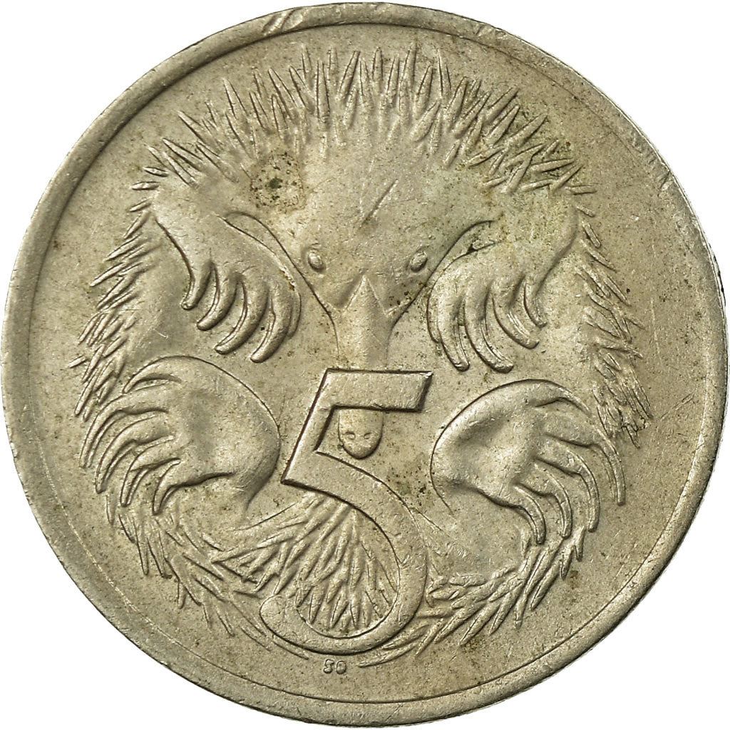 Australia | 5 Cents Coin | Echidna | Km:64 | 1966 - 1984