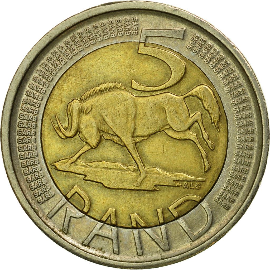 South Africa | 5 Rand Coin | Animals | Wildebeest | Gnu | Km:506 | 2011