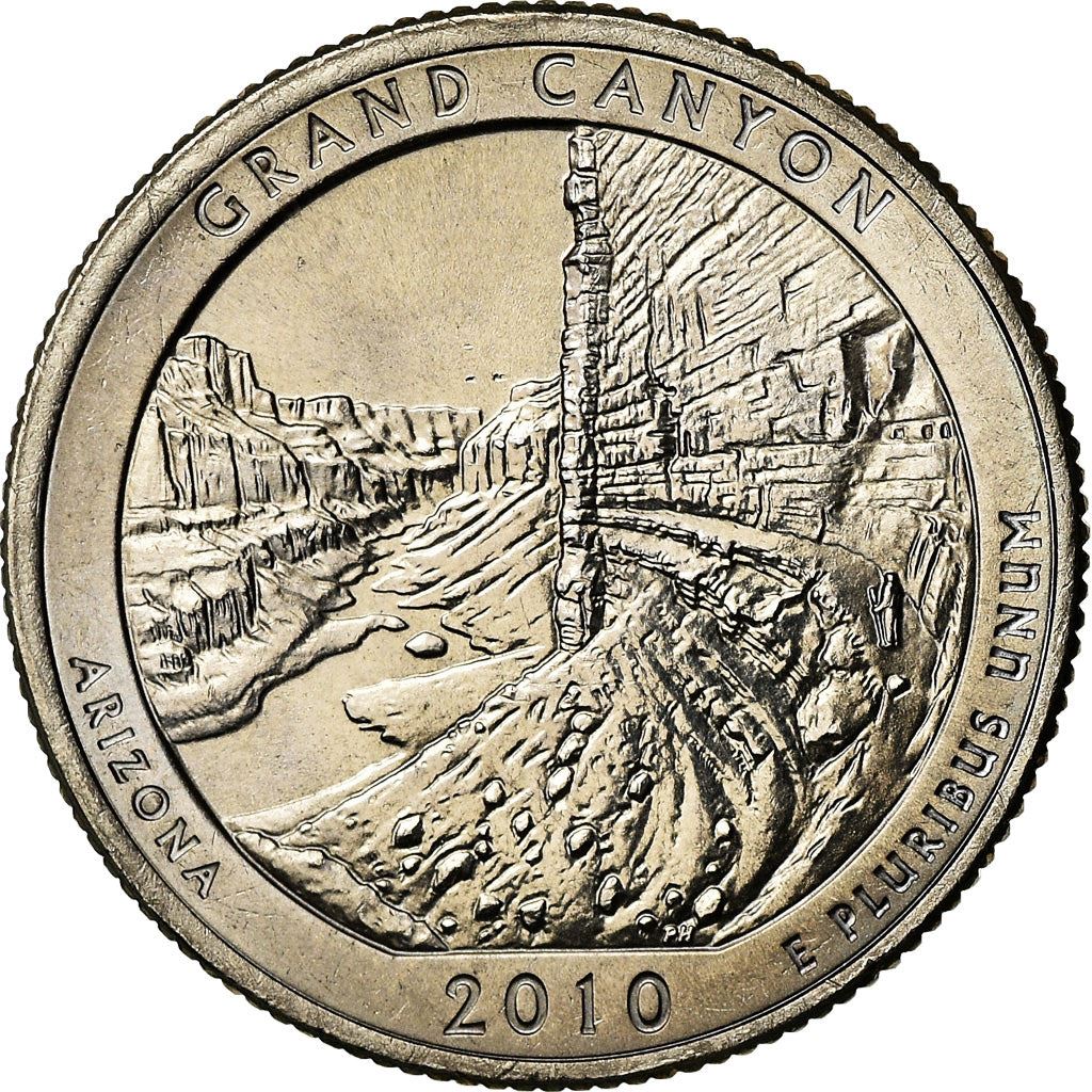 United States | 1/4 Dollar Coin | Arizona | Grand Canyon | Km:472 | 2010