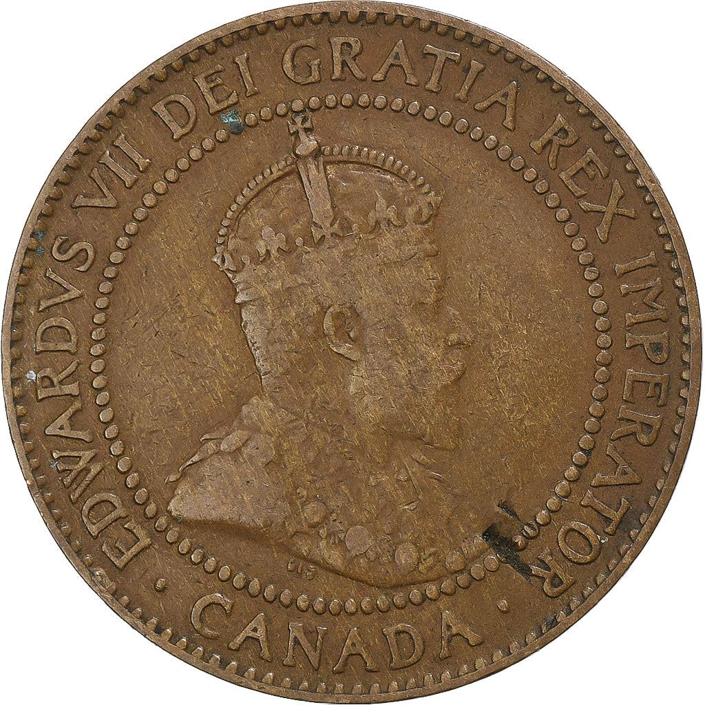 Canada | 1 Cent Coin | Bronze | Crown | Wreath | KM:8 | 1902-1910