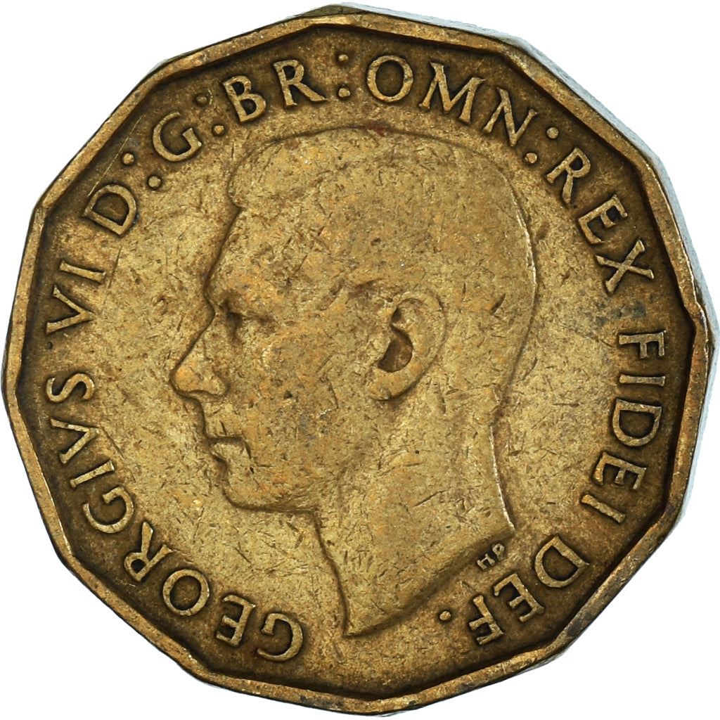 United Kingdom | 3 Pence Coin | George VI | KM:873 | 1949 - 1952