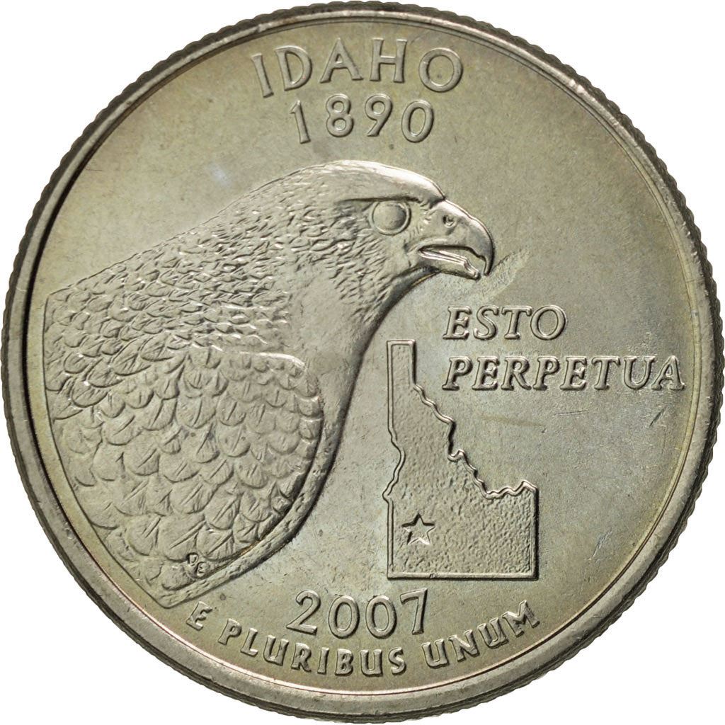 United States | 1/4 Dollar Coin | Idaho | Km:398 | 2007