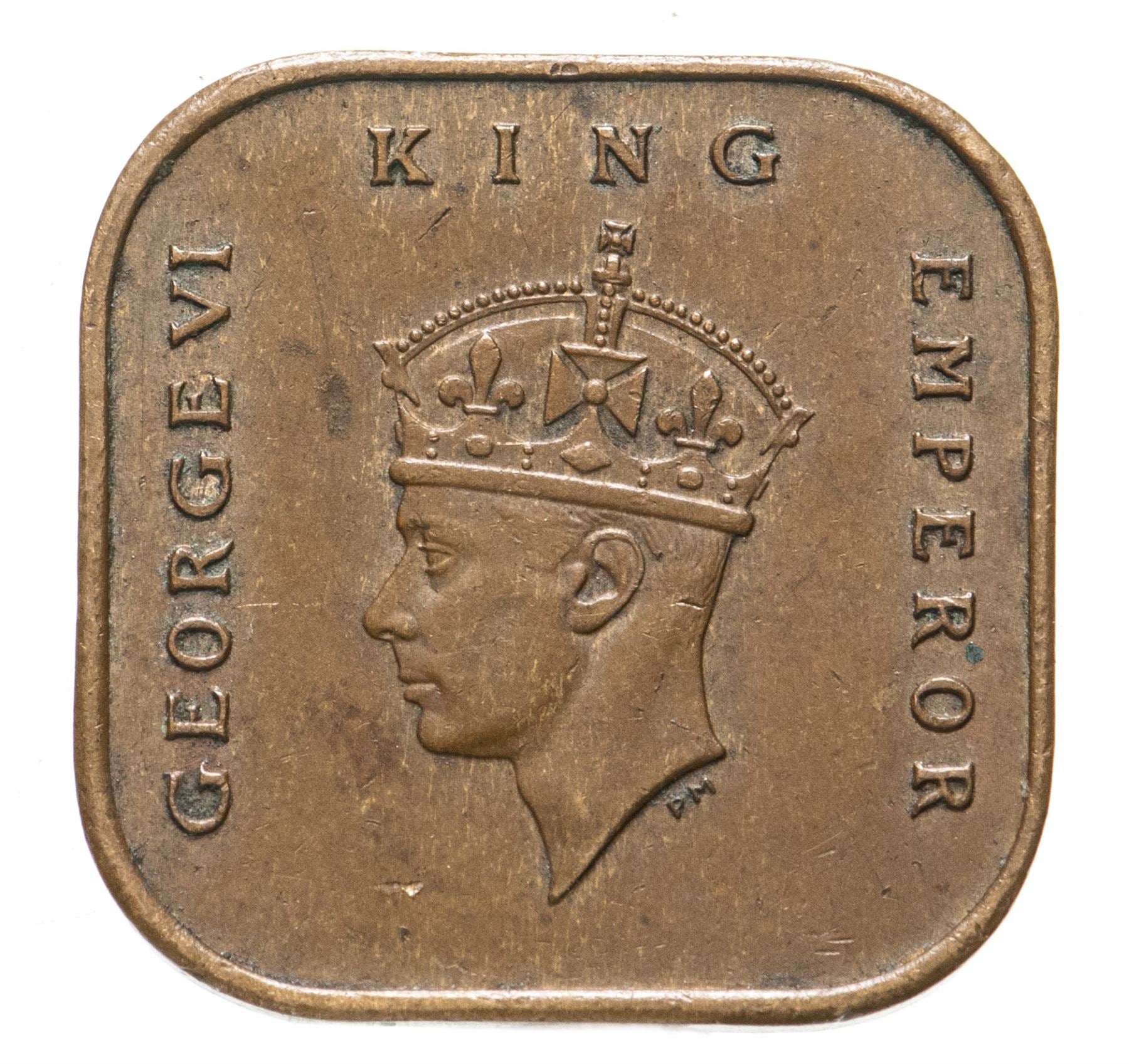 Malaya | 1 Cent Coin | George VI | Small Type | KM:6 | 1943 - 1945