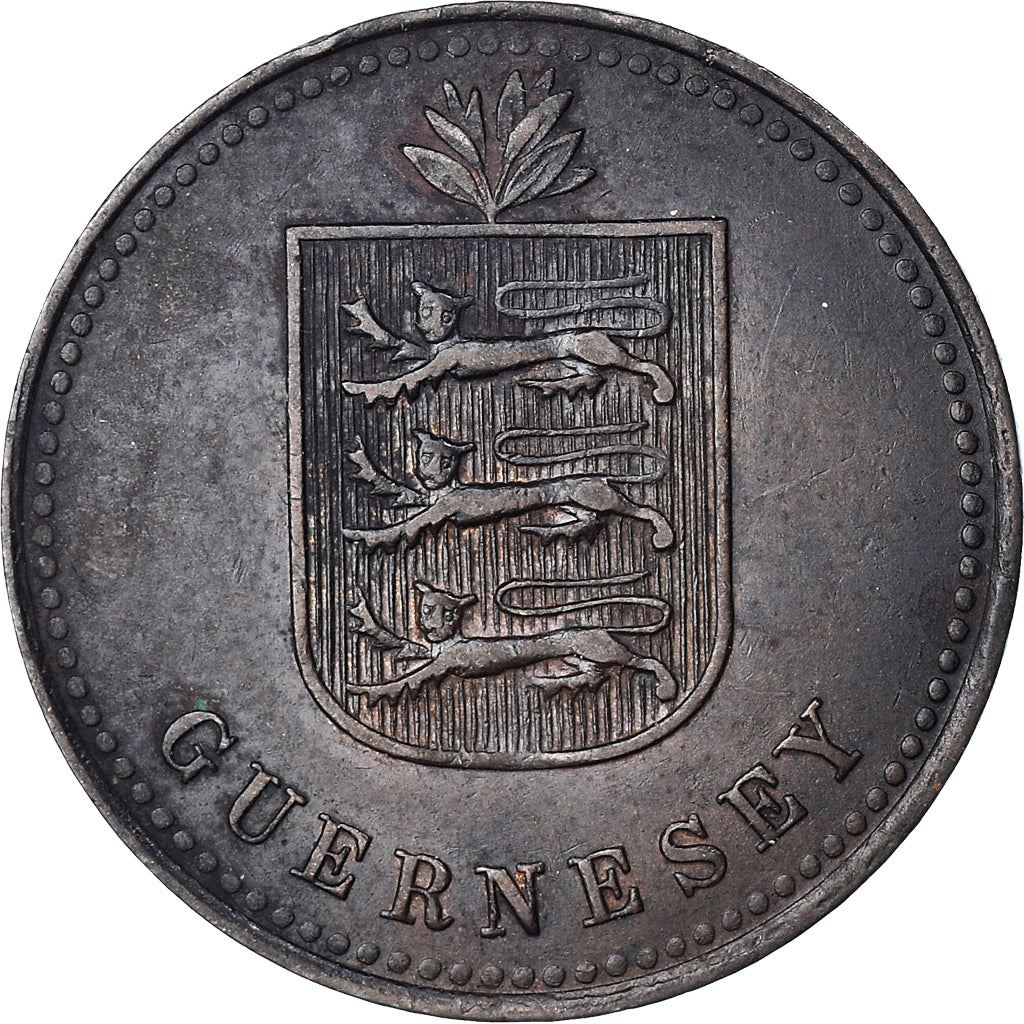 Guernsey 4 Doubles Coin | KM13 | 1914 - 1949