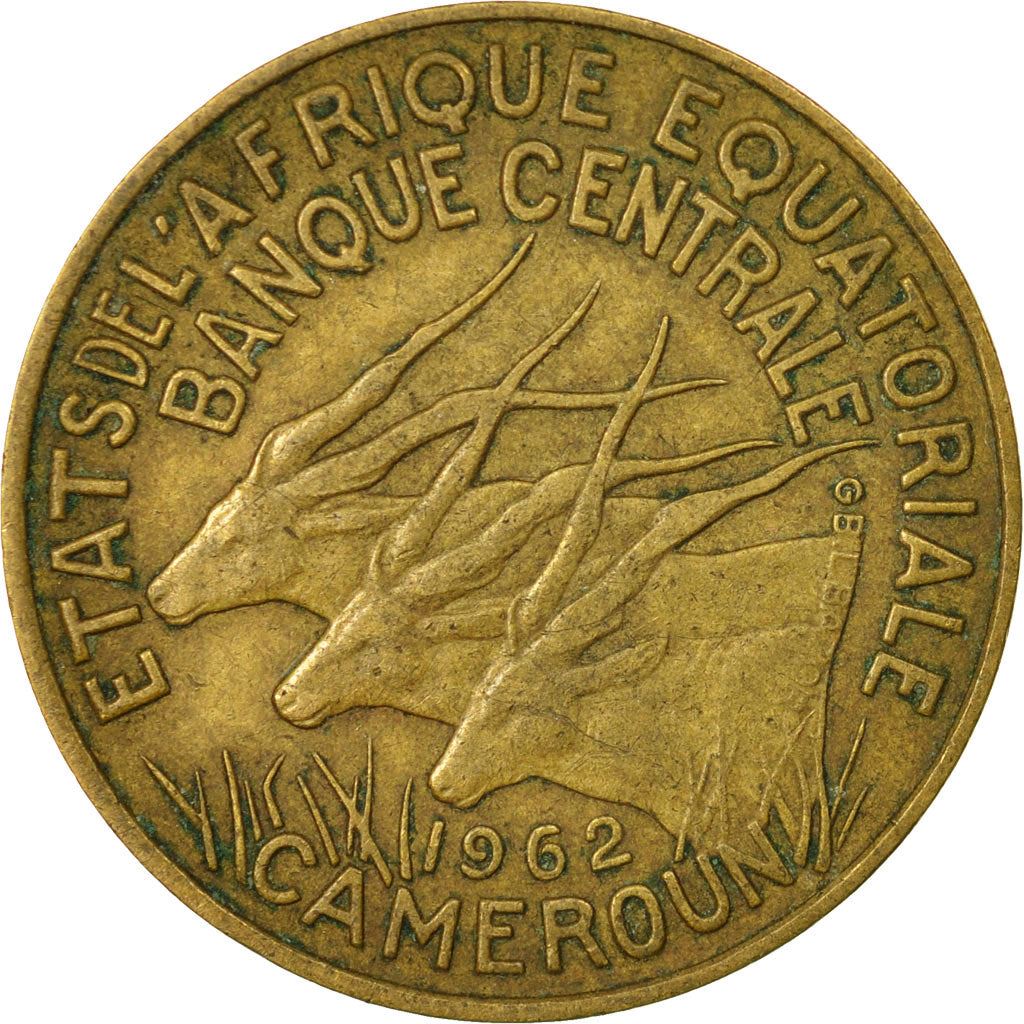 Central African States | 10 Francs Cfa Coin | Antelope | Crops | Km:2 | 1961 - 1962