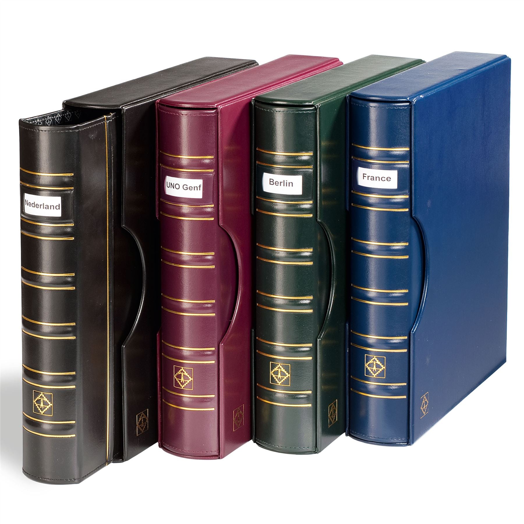 GRANDE SIGNUM Ring Binder with Slipcase | Slot for Labels | Coin and Banknote Album | Up to 60 Sheet Capacity | 3 Color Options