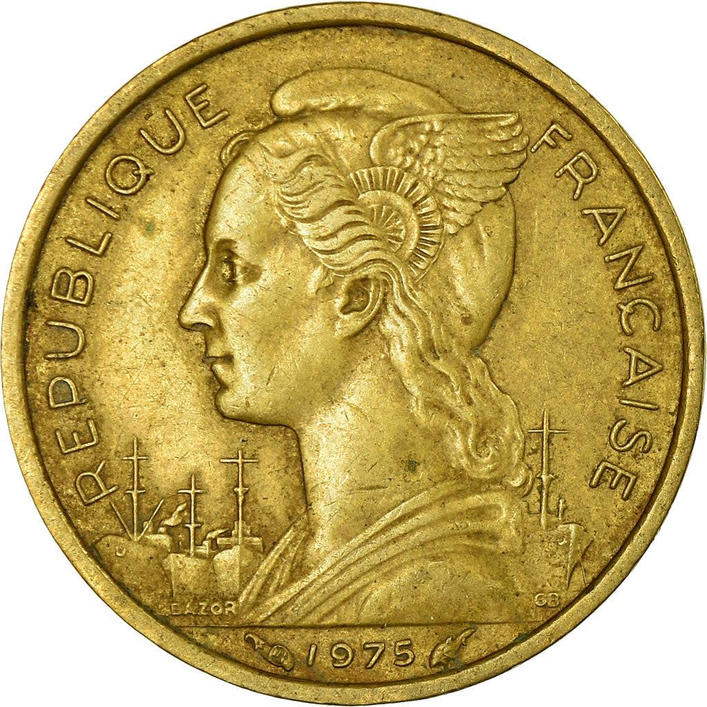 Afars and Issas | 10 Francs Coin | Marianne | Dhow | Ocean Liner | Km:17 | 1969 - 1975