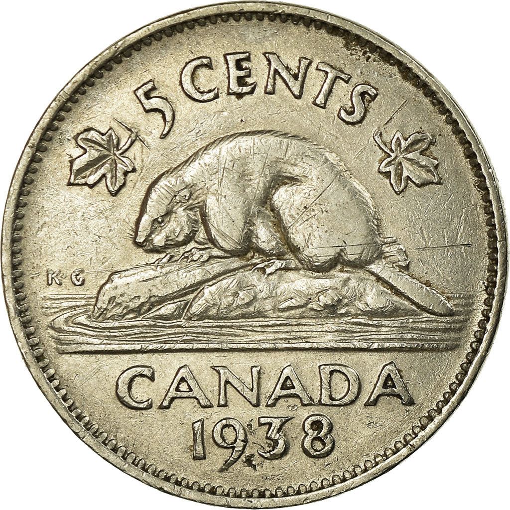 Canada | 5 Cents Coin | Nickel | KM:33 | 1937-1942