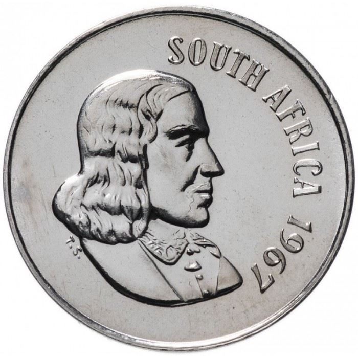 Sør-Afrika 10 Cent Mynt | Engelsk Inskripsjon - SOUTH AFRICA | KM68.1 | 1965 - 1969