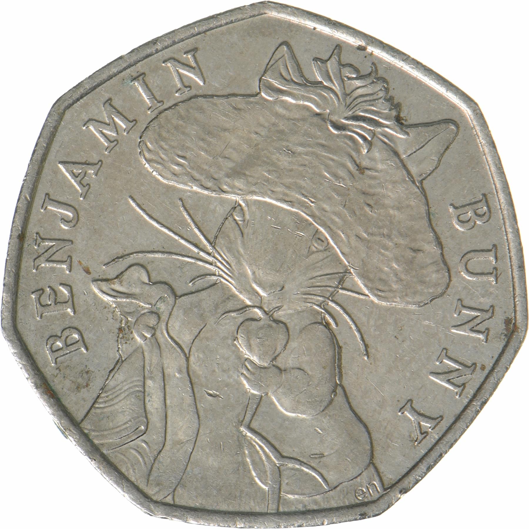 United Kingdom | 50 Pence Coin | Benjamin Bunny | KM:1431 | 2017
