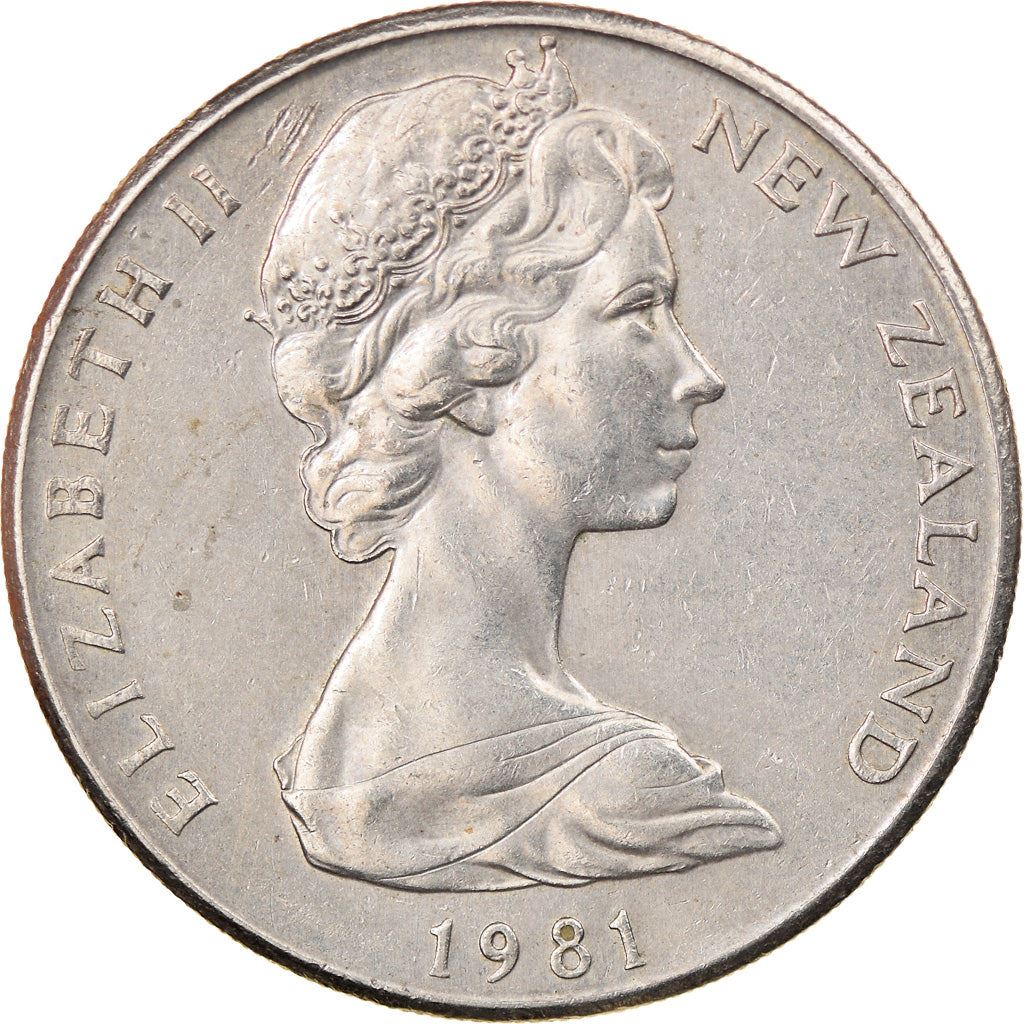 New Zealander 20 Cents Coin | Queen Elizabeth II | Kiwi Bird | KM36 | 1967 - 1985